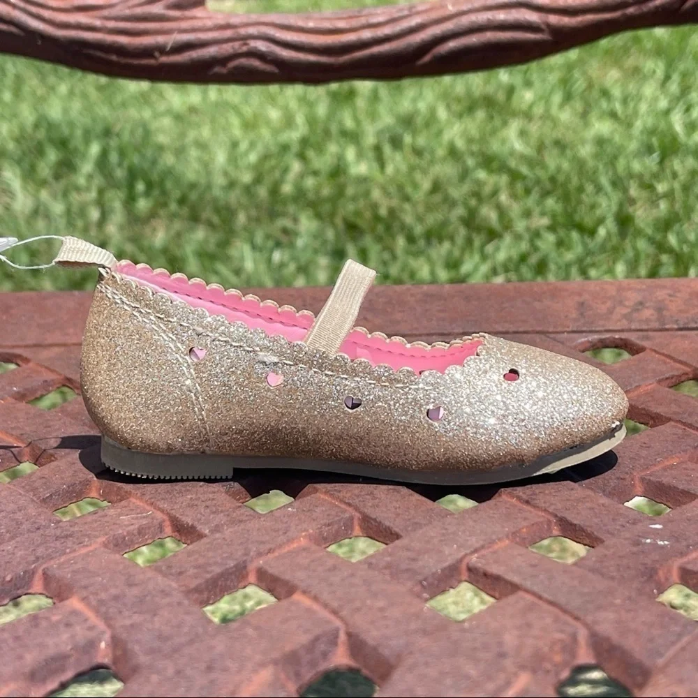 NWT MACY’S Carter’s Glitter Slip-On Infant Dress Shoes